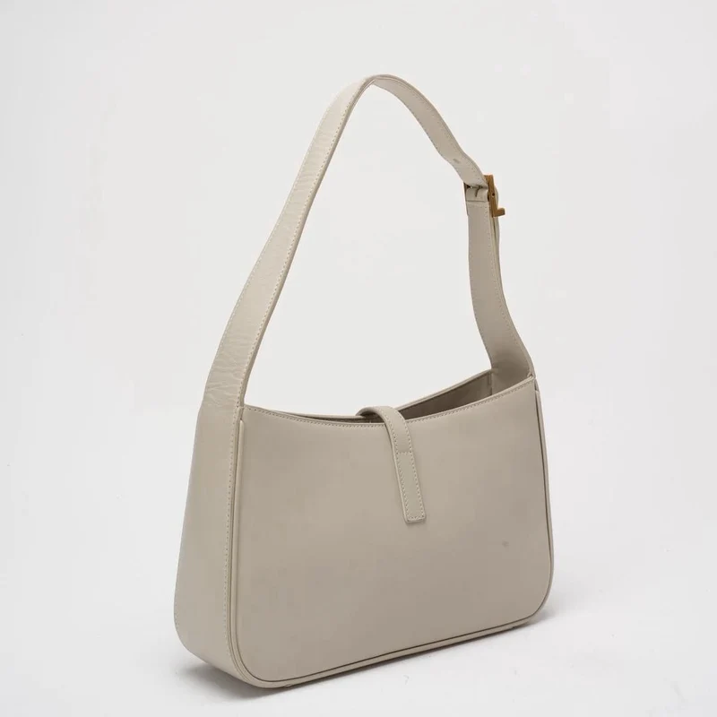 Saint Laurent Paris Le 5 bis 7 weiße Glattledertasche