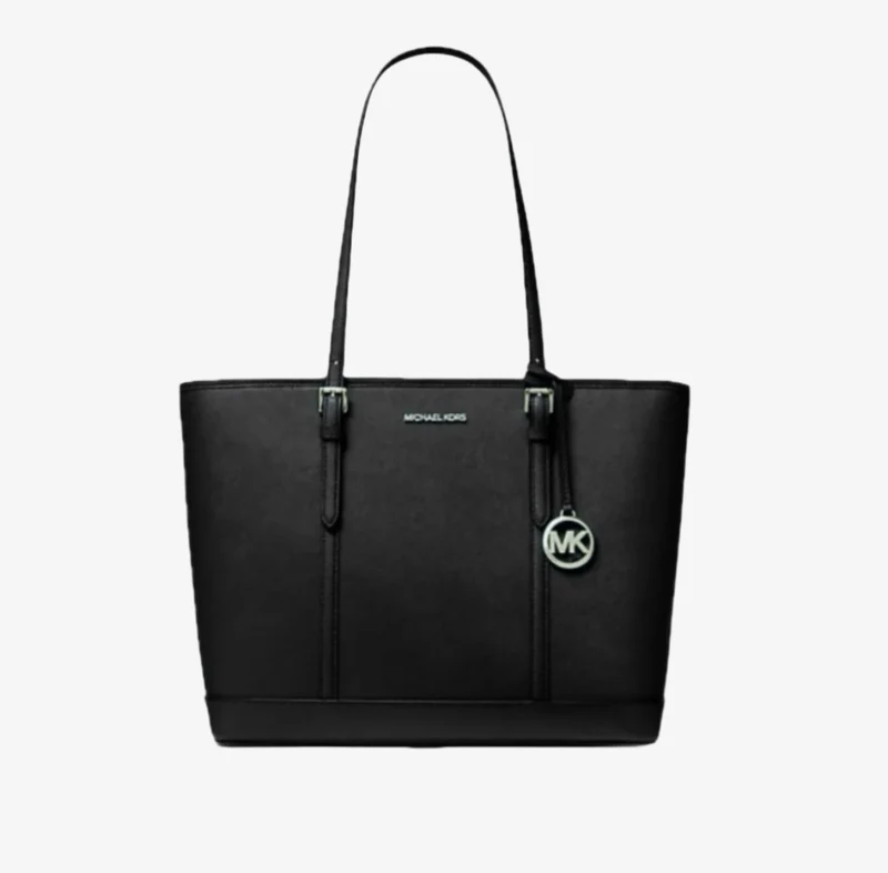 Michael Kors Jet Set Travel Tote Bag schwarz silber