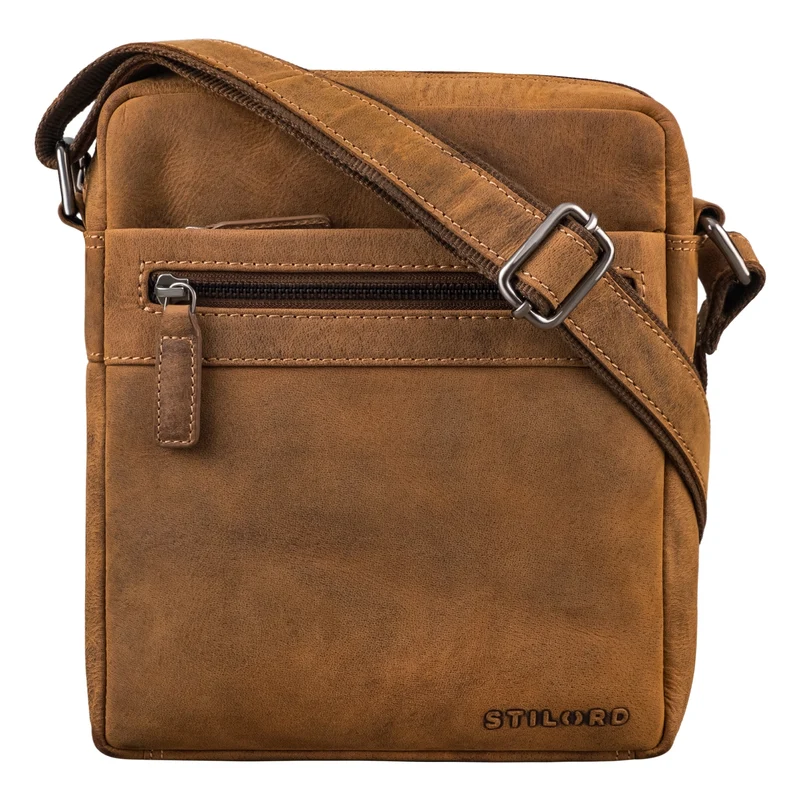 “Oli” Vintage Männerhandtasche Leder Klein für Tablet bis 11 Zoll