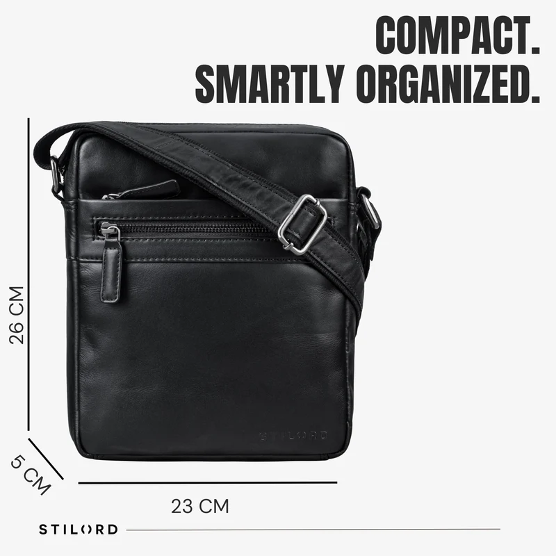“Oli” Vintage Männerhandtasche Leder Klein für Tablet bis 11 Zoll