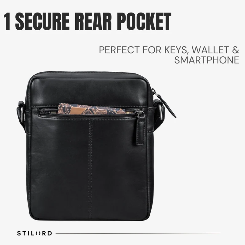 “Oli” Vintage Männerhandtasche Leder Klein für Tablet bis 11 Zoll