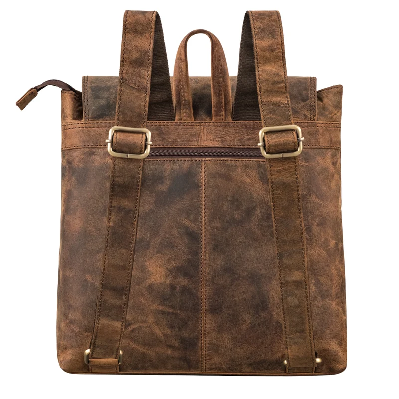 "Niva" Damen Rucksack Leder Laptop bis 13 Zoll