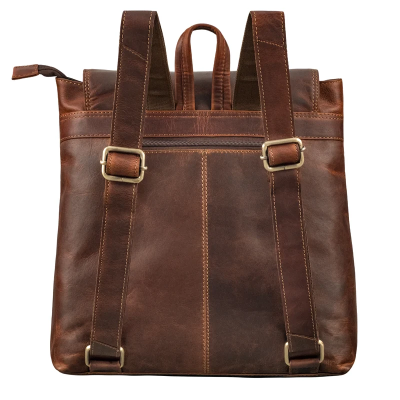 "Niva" Damen Rucksack Leder Laptop bis 13 Zoll