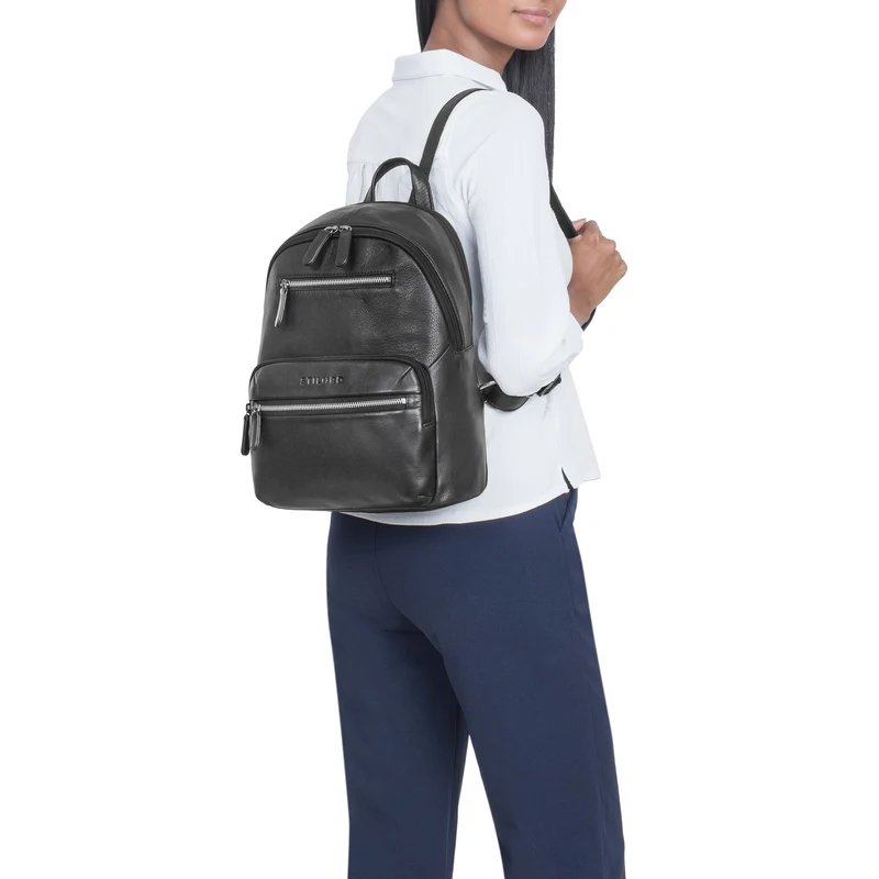 "Maja" eleganter Damen Leder-Rucksack klein mit vielen Fächern