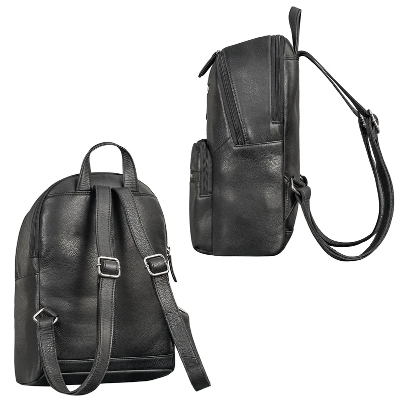 "Maja" eleganter Damen Leder-Rucksack klein mit vielen Fächern