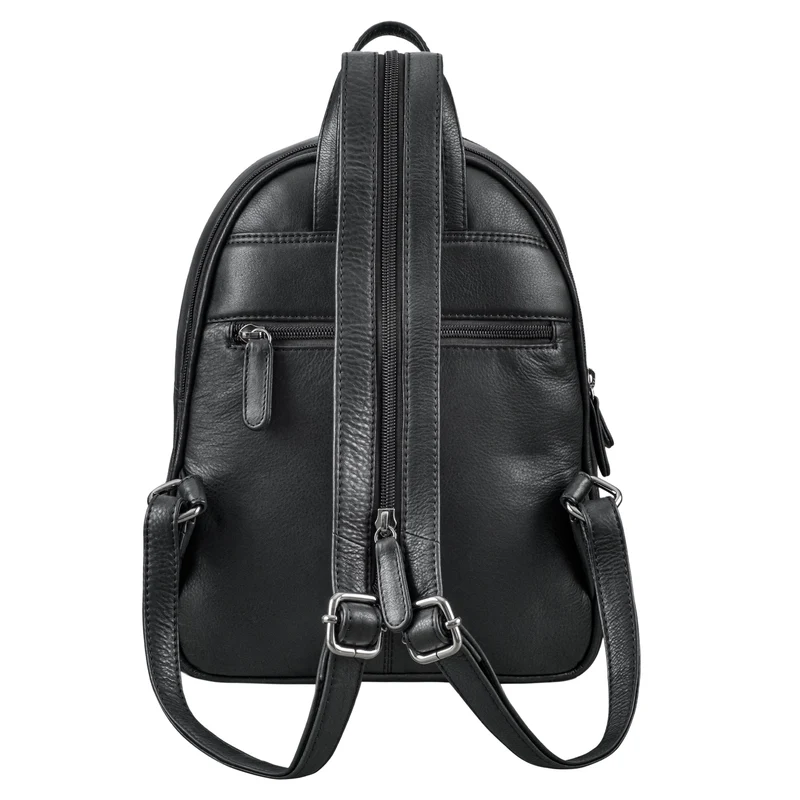 "Ivana" 2-in-1 Rucksack Leder Damen Klein als Crossbody Bag Echtleder