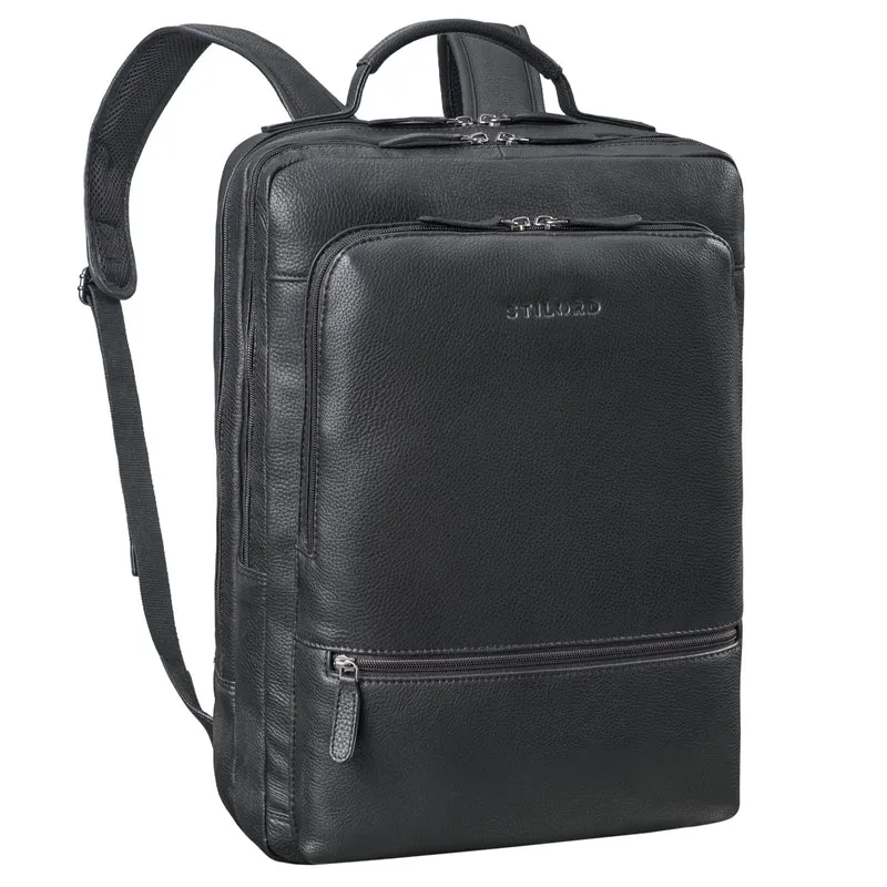 "Christian" XL Business-Rucksack Herren & Damen Leder Laptop 15 - 17,3"