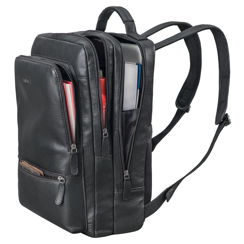 "Christian" XL Business-Rucksack Herren & Damen Leder Laptop 15 - 17,3"