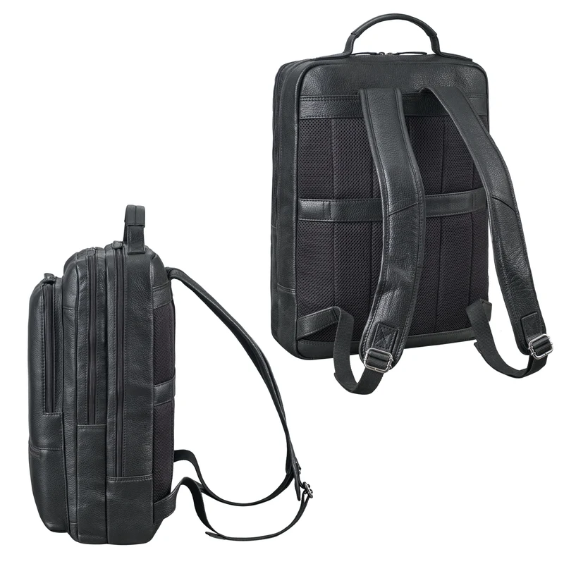 "Christian" XL Business-Rucksack Herren & Damen Leder Laptop 15 - 17,3"
