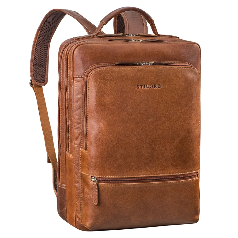 "Christian" XL Business-Rucksack Herren & Damen Leder Laptop 15 - 17,3"