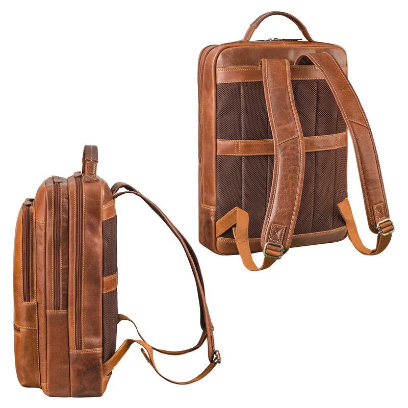 "Christian" XL Business-Rucksack Herren & Damen Leder Laptop 15 - 17,3"