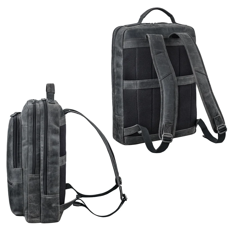"Christian" XL Business-Rucksack Herren & Damen Leder Laptop 15 - 17,3"