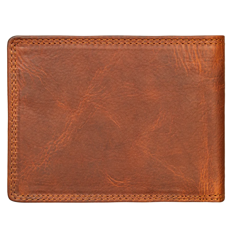 "Edgar" Geldbörse Herren Leder RFID Schutz Bifold in Geschenkbox