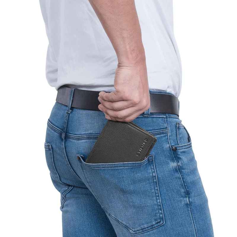 "Edgar" Geldbörse Herren Leder RFID Schutz Bifold in Geschenkbox
