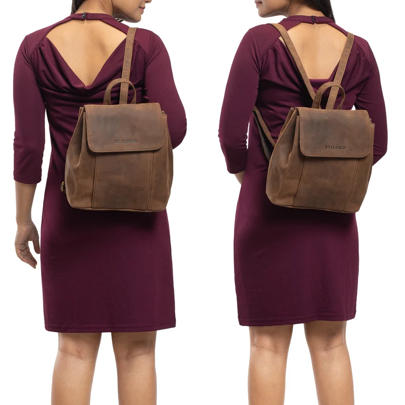 B-WARE "Fiona" Daypack Rucksack Damen Leder