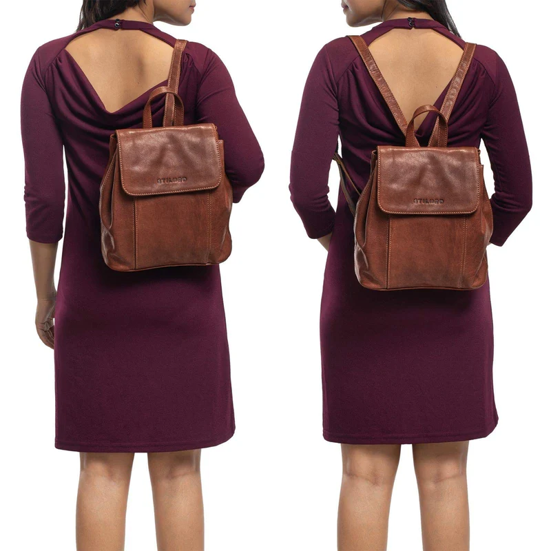 B-WARE "Fiona" Daypack Rucksack Damen Leder