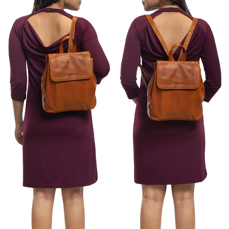 B-WARE "Fiona" Daypack Rucksack Damen Leder