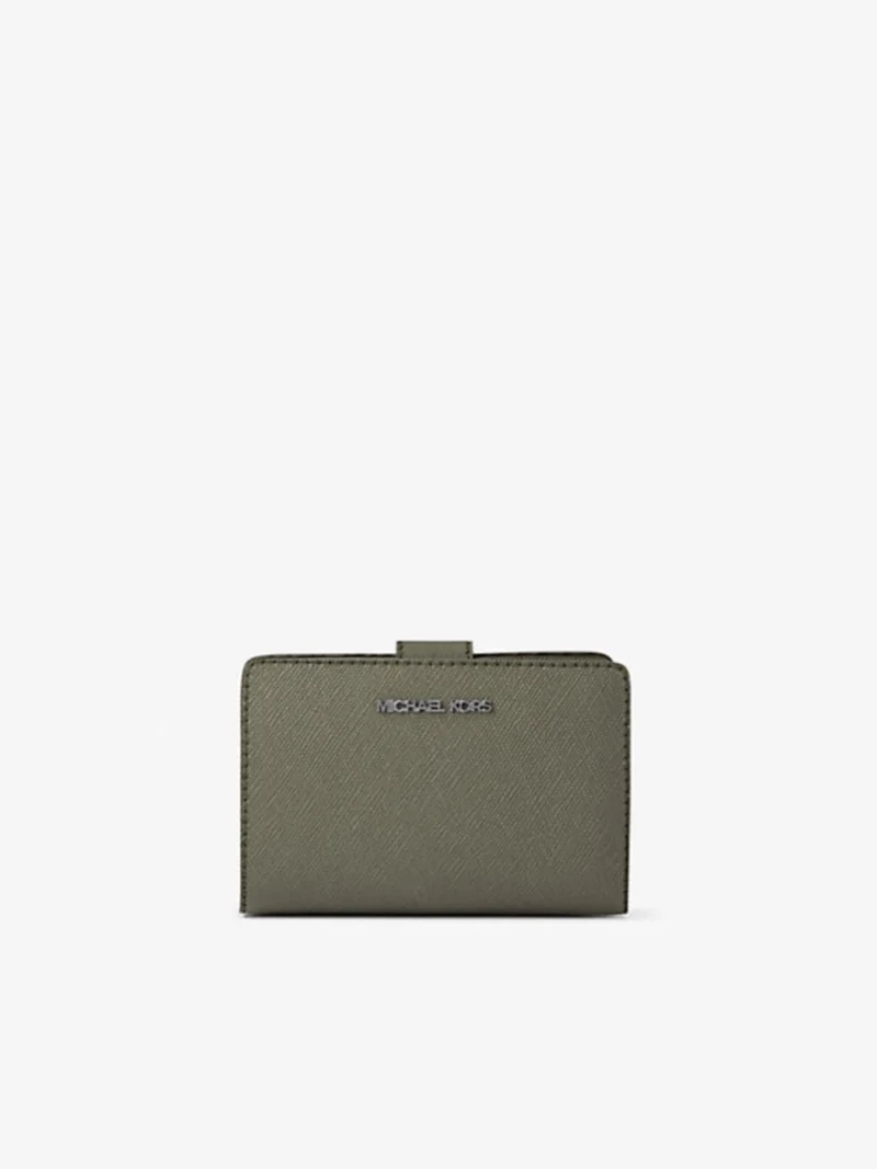 Michael Kors mittelgroße Geldbörse Crossgrain Leder