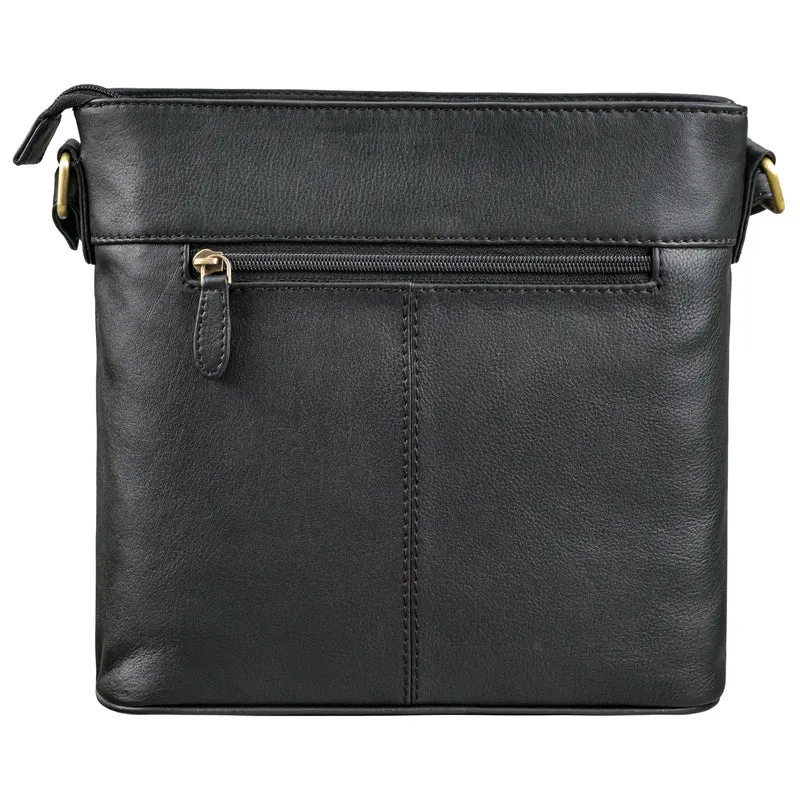 "Medina" Elegante Handtasche Damen Mittelgroß Leder Umhängetasche