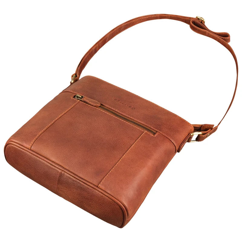 "Medina" Elegante Handtasche Damen Mittelgroß Leder Umhängetasche