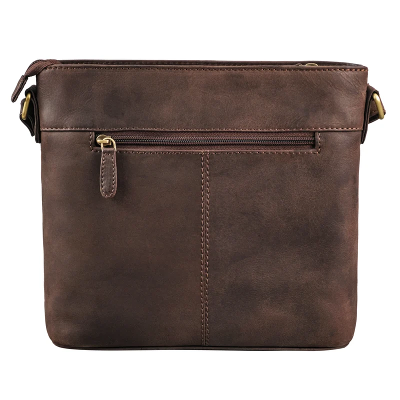 "Medina" Elegante Handtasche Damen Mittelgroß Leder Umhängetasche