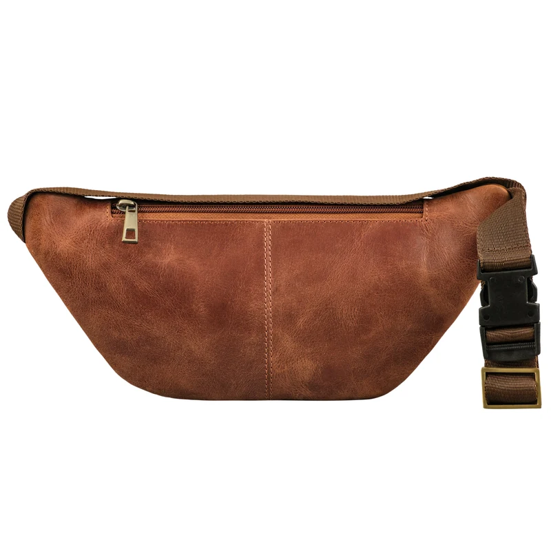 "Azul" Premium Bauchtasche Leder Damen Herren mit gestepptem Design