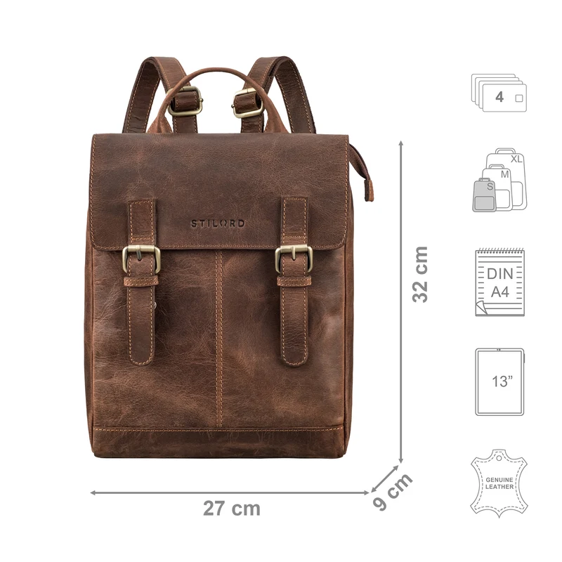 "Nala" Kleiner Damen Leder Tagesrucksack Freizeit City Rucksack