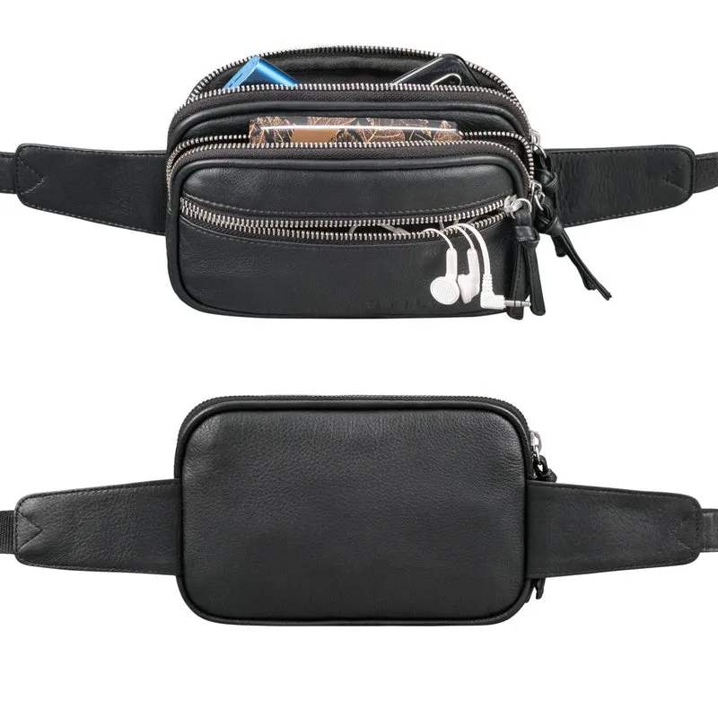 "Juno" Große Bauchtasche Damen Leder für Freizeit Festival Reisen