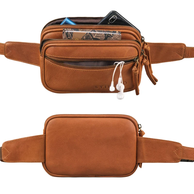 "Juno" Große Bauchtasche Damen Leder für Freizeit Festival Reisen