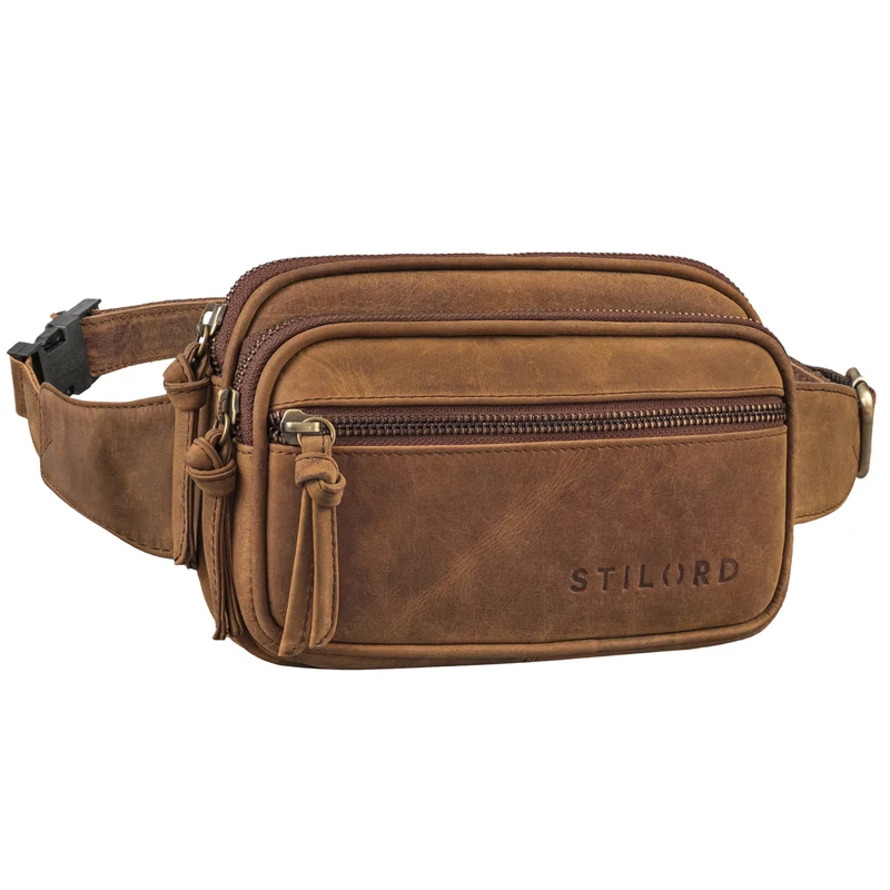 "Juno" Große Bauchtasche Damen Leder für Freizeit Festival Reisen