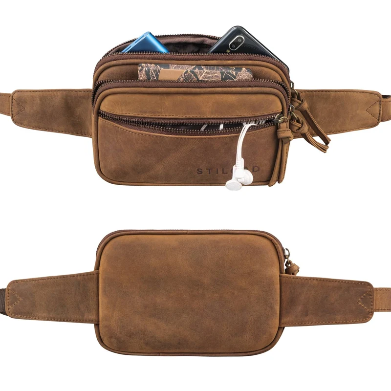 "Juno" Große Bauchtasche Damen Leder für Freizeit Festival Reisen