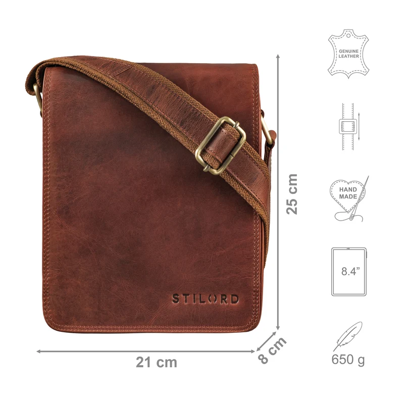 "Akito" Umhängetasche Herren Leder Klein - Herrentasche aus Echtleder