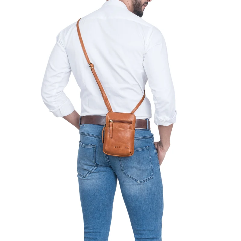 "Indie" Brustbeutel Damen Herren Leder klein