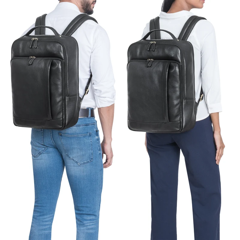 "Emmanuel" Leder Rucksack Groß Herren & Damen Laptoprucksack 15,6 - 16 Zoll