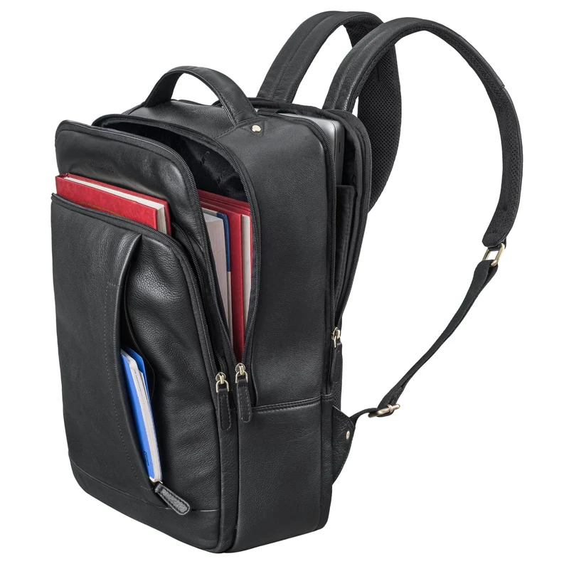 "Emmanuel" Leder Rucksack Groß Herren & Damen Laptoprucksack 15,6 - 16 Zoll