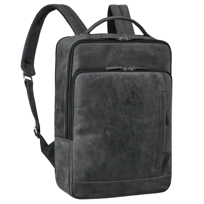 "Emmanuel" Leder Rucksack Groß Herren & Damen Laptoprucksack 15,6 - 16 Zoll