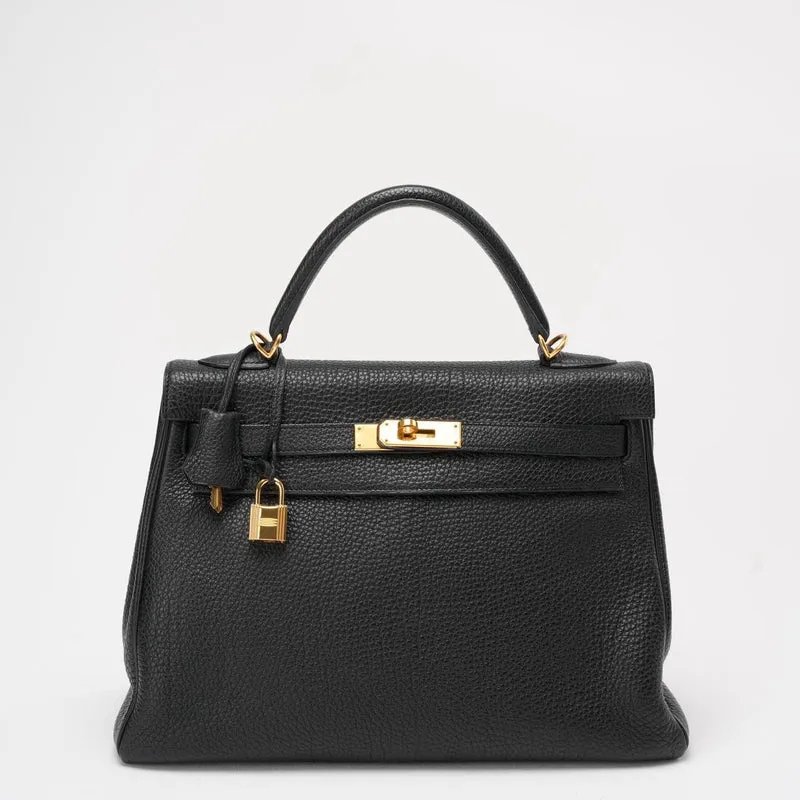 Hermes Black Kelly 32 Retourne Togo Leder 2011