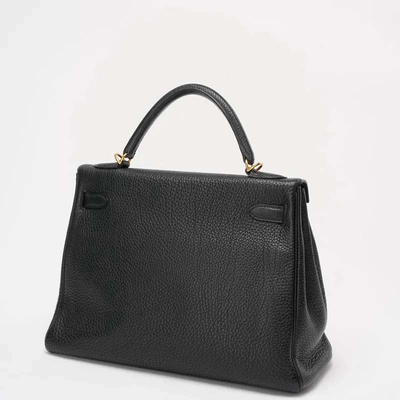 Hermes Black Kelly 32 Retourne Togo Leder 2011