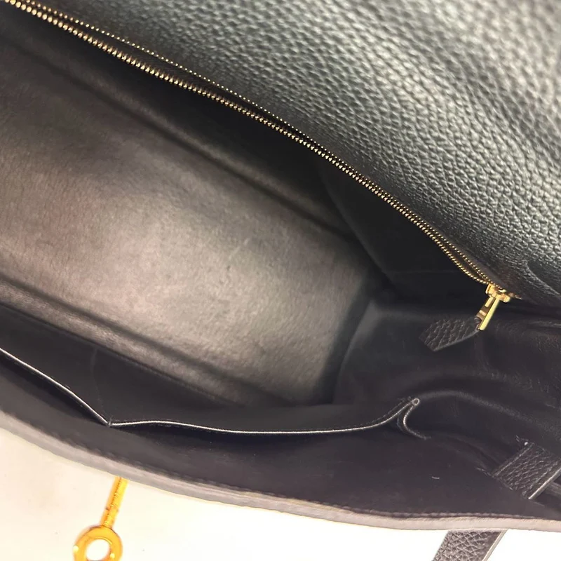 Hermes Black Kelly 32 Retourne Togo Leder 2011
