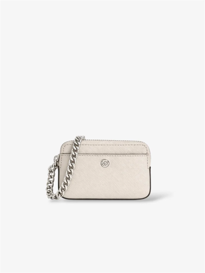 Michael Kors Kartenetui Light Sand – Saffiano Leder Chain Card Case