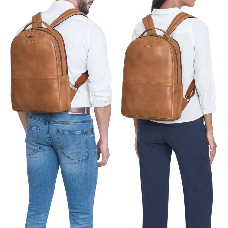 "Indigo" Echtleder Business Rucksack Herren Damen Groß Laptop 15 Zoll