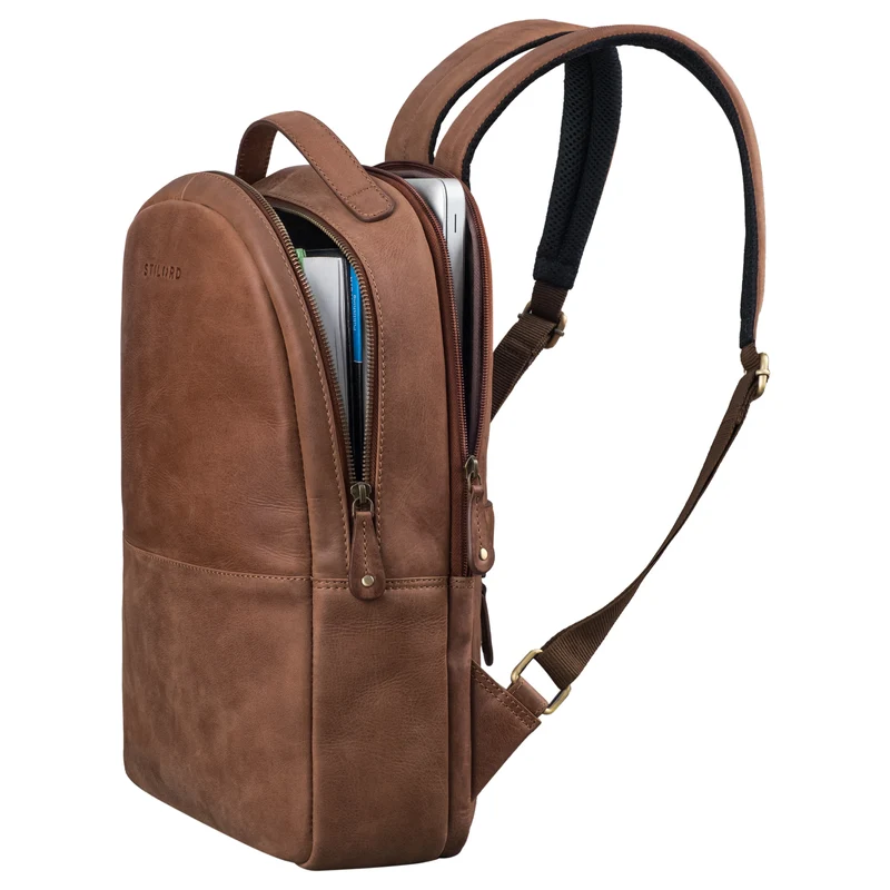 "Indigo" Echtleder Business Rucksack Herren Damen Groß Laptop 15 Zoll