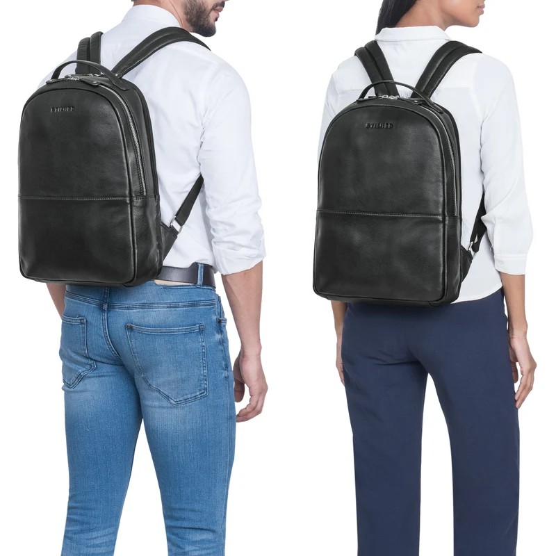 "Indigo" Echtleder Business Rucksack Herren Damen Groß Laptop 15 Zoll