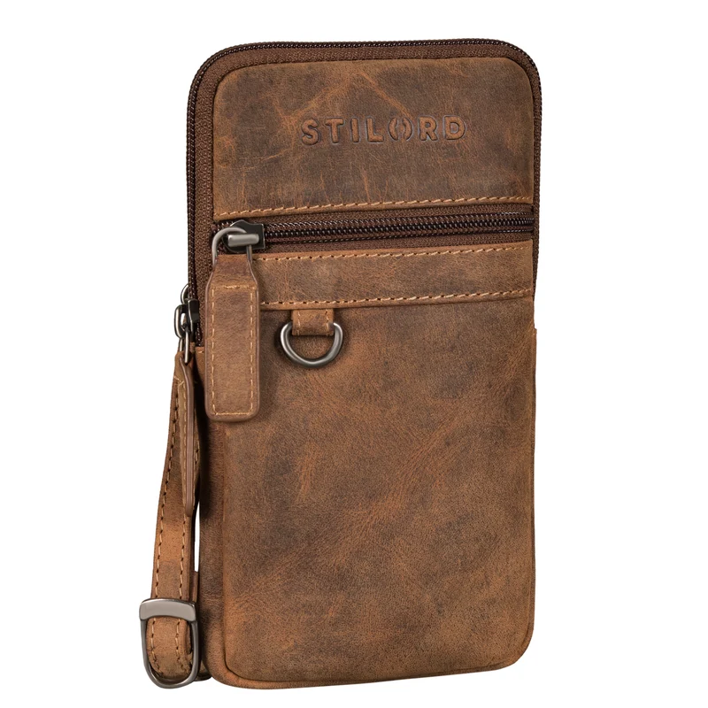 "Mauve" 2-in-1 Gürteltasche Umhängetasche Herren Leder Klein