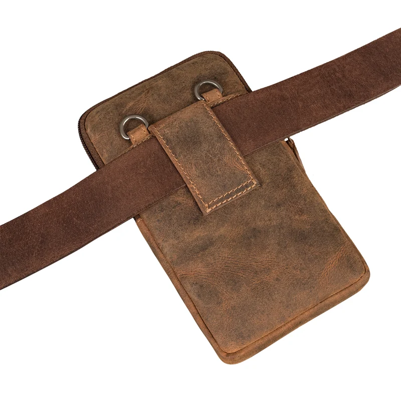 "Mauve" 2-in-1 Gürteltasche Umhängetasche Herren Leder Klein