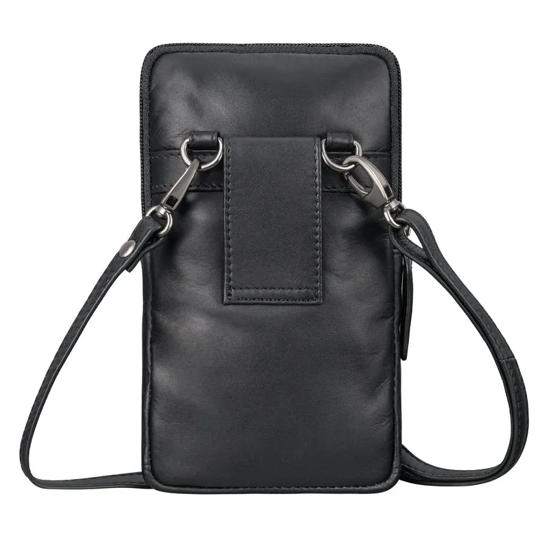 "Mauve" 2-in-1 Gürteltasche Umhängetasche Herren Leder Klein