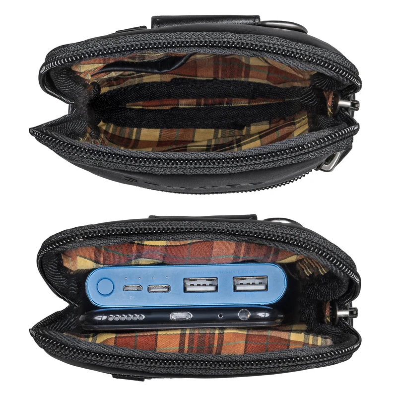 "Mauve" 2-in-1 Gürteltasche Umhängetasche Herren Leder Klein