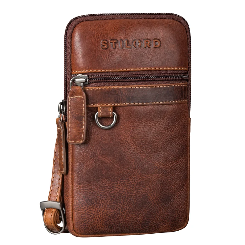 "Mauve" 2-in-1 Gürteltasche Umhängetasche Herren Leder Klein