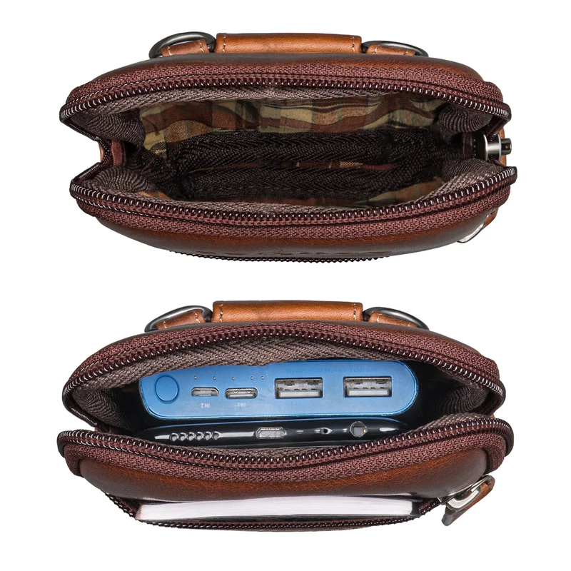 "Mauve" 2-in-1 Gürteltasche Umhängetasche Herren Leder Klein