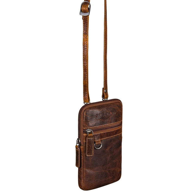"Mauve" 2-in-1 Gürteltasche Umhängetasche Herren Leder Klein